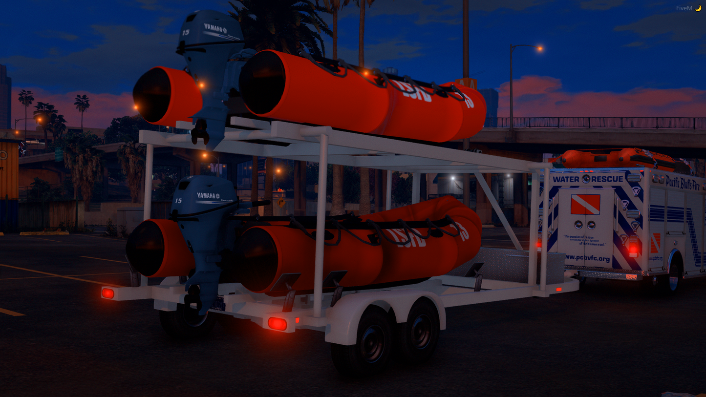2020 Generic 5500 Class Crew & Single Cab Multifunction Water Rescue Trucks w/ Trailer