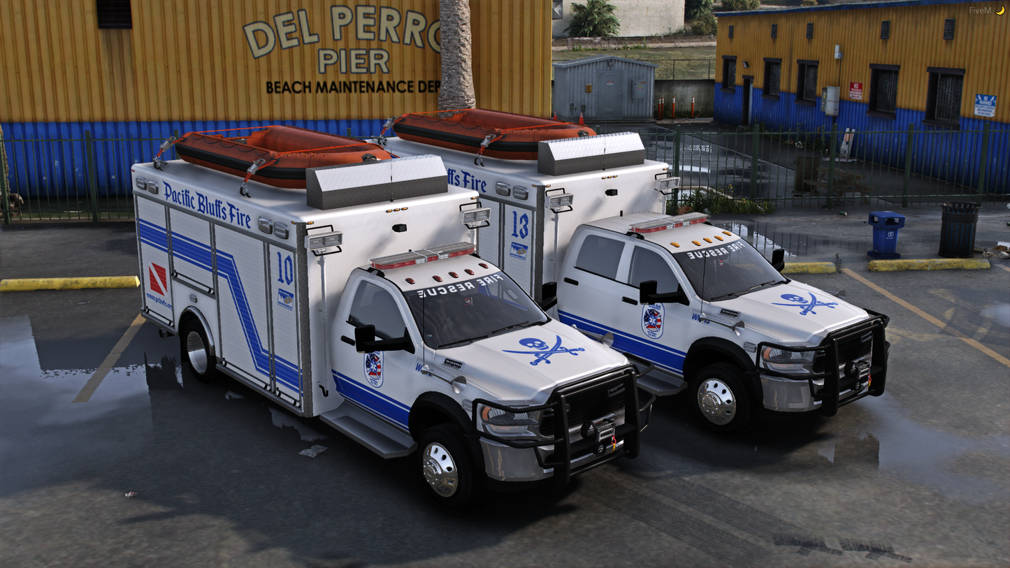 2020 Generic 5500 Class Crew & Single Cab Multifunction Water Rescue Trucks w/ Trailer