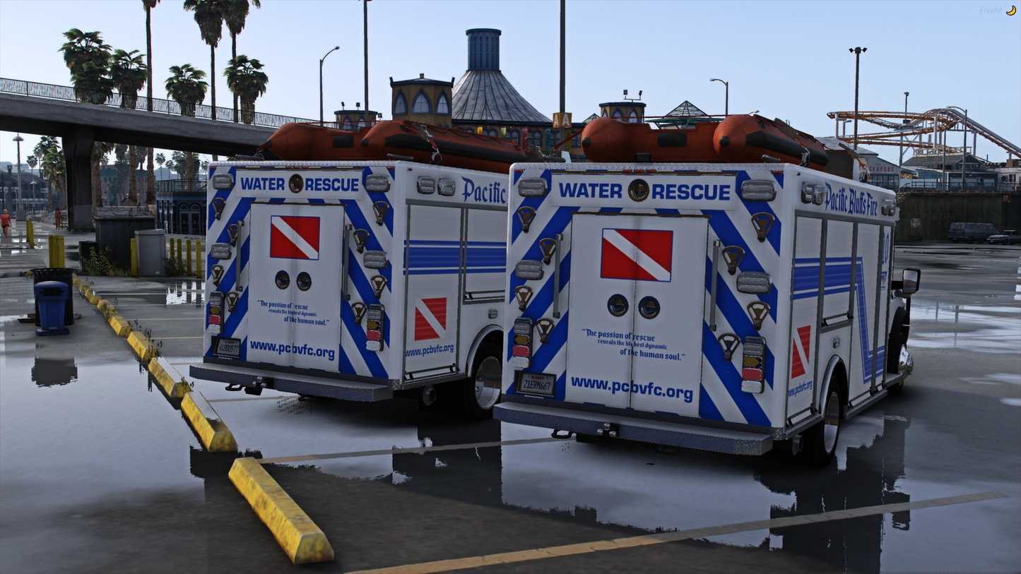 2020 Generic 5500 Class Crew & Single Cab Multifunction Water Rescue Trucks w/ Trailer