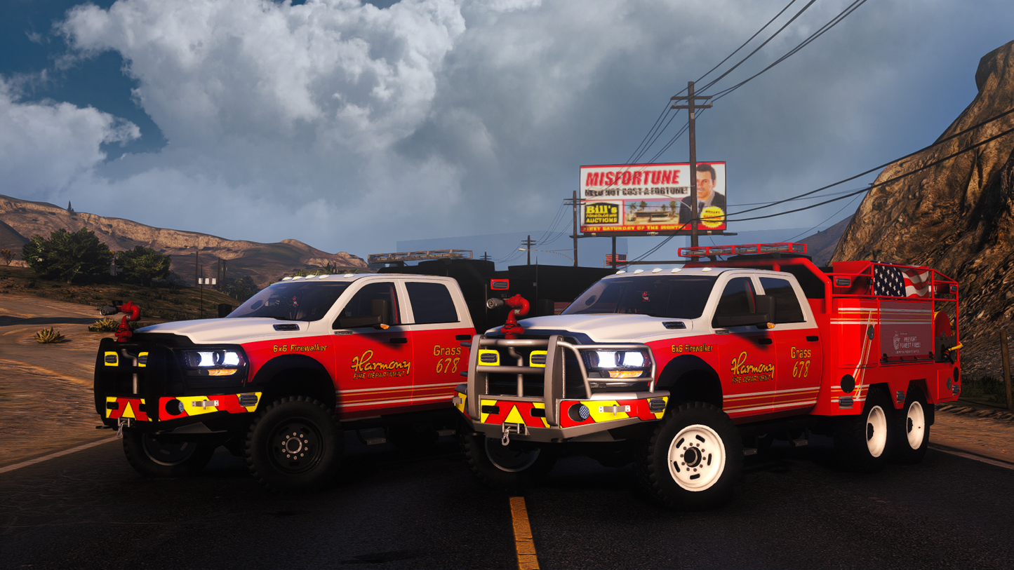 2020 Generic 5500 Class Crew Cab Offroad 6x6 Fire Brush Truck