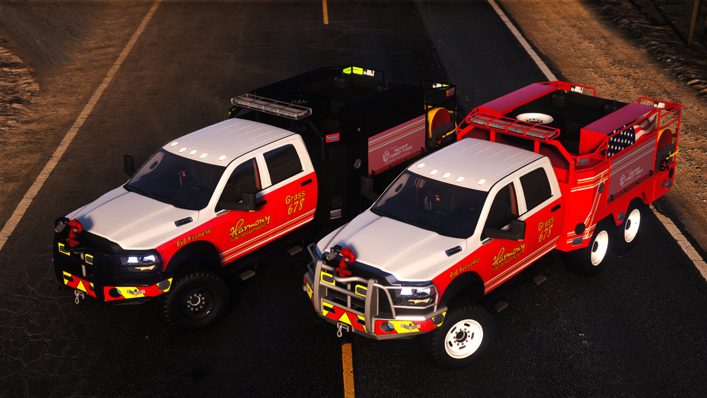 2020 Generic 5500 Class Crew Cab Offroad 6x6 Fire Brush Truck
